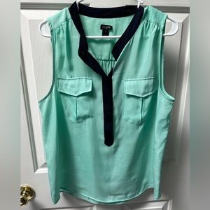 J Crew Aqua Sleeveless Top